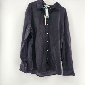The Commons Men's XL Black Stretch Corduroy‎ Shirt NWT